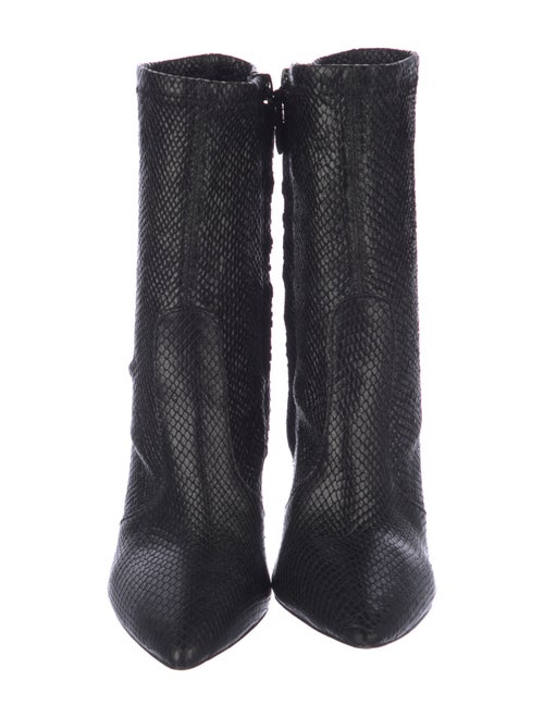 Alice + Olivia Snakeskin Sock Boots