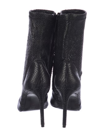 Alice + Olivia Snakeskin Sock Boots