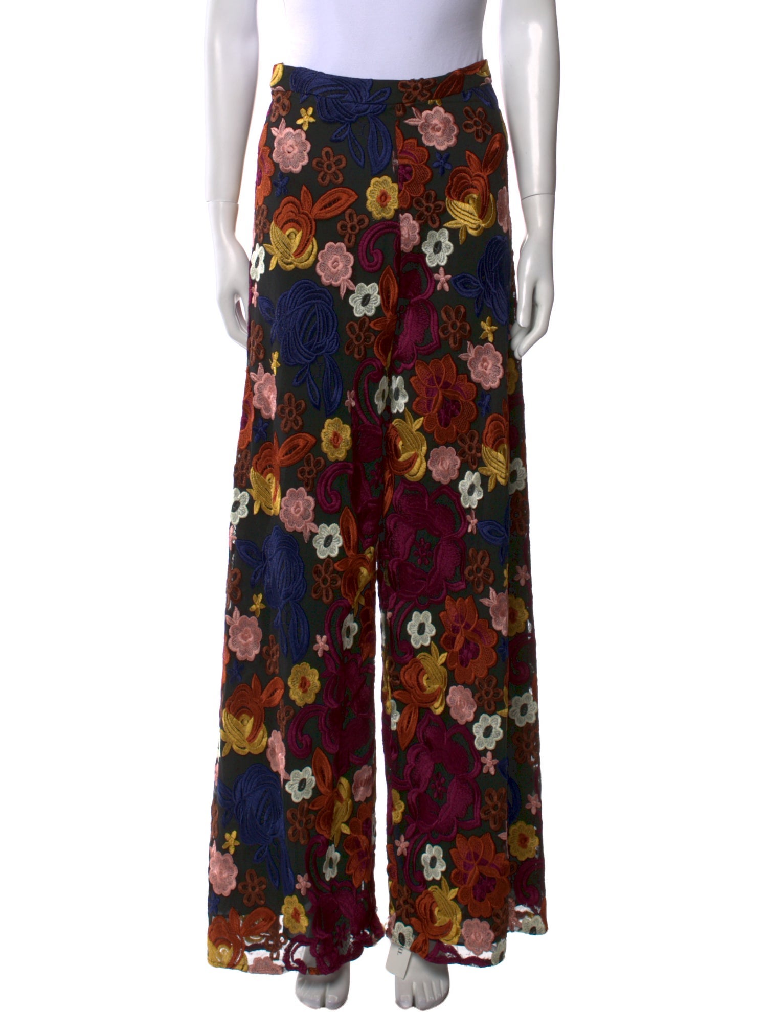 Alice + Olivia Floral Print Wide Leg Pants