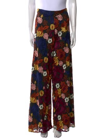 Alice + Olivia Floral Print Wide Leg Pants