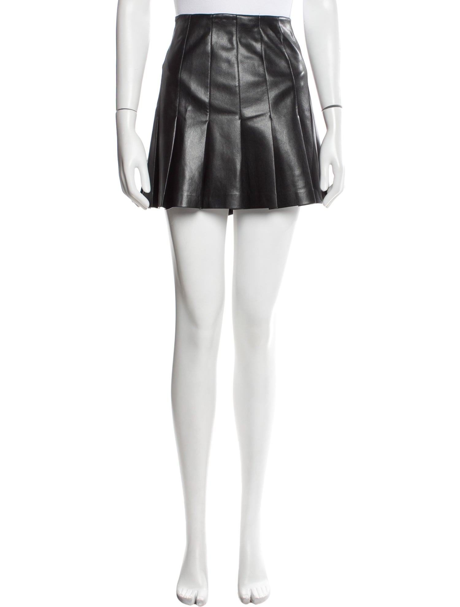 Alice + Olivia Pleated Accents Mini Skirt