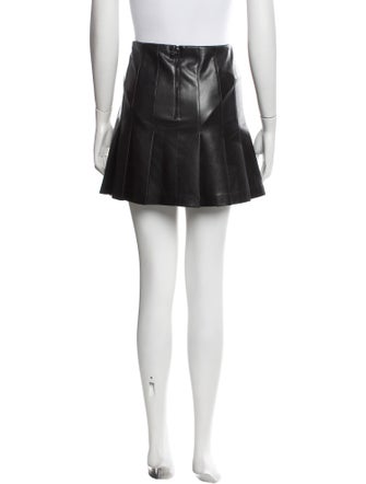 Alice + Olivia Pleated Accents Mini Skirt