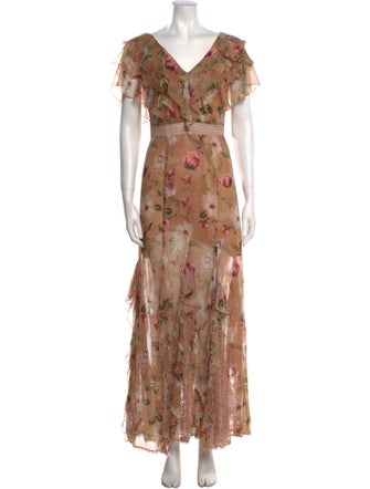 Alice + Olivia Silk Long Dress