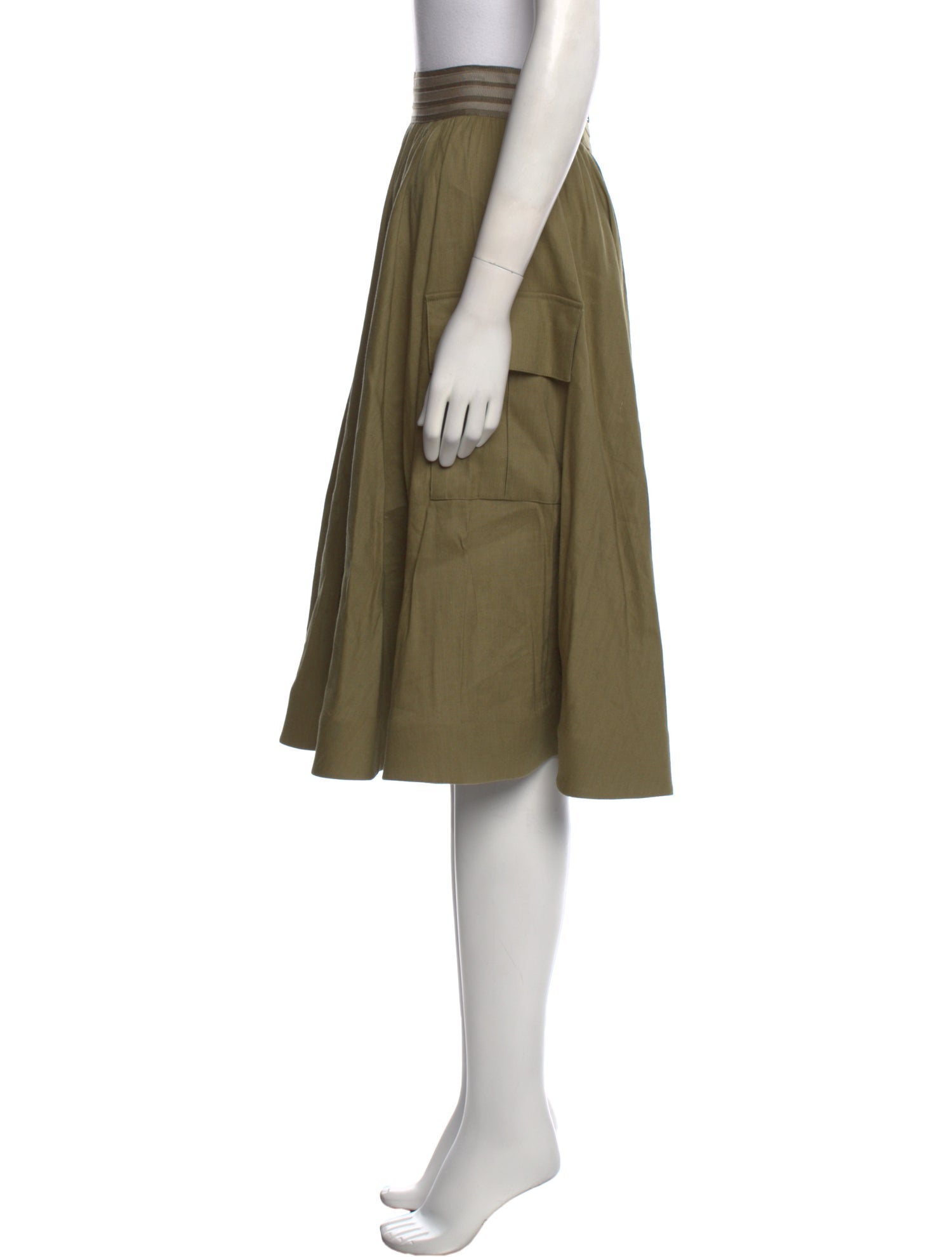 Alice + Olivia Grosgrain Trim Knee-Length Skirt