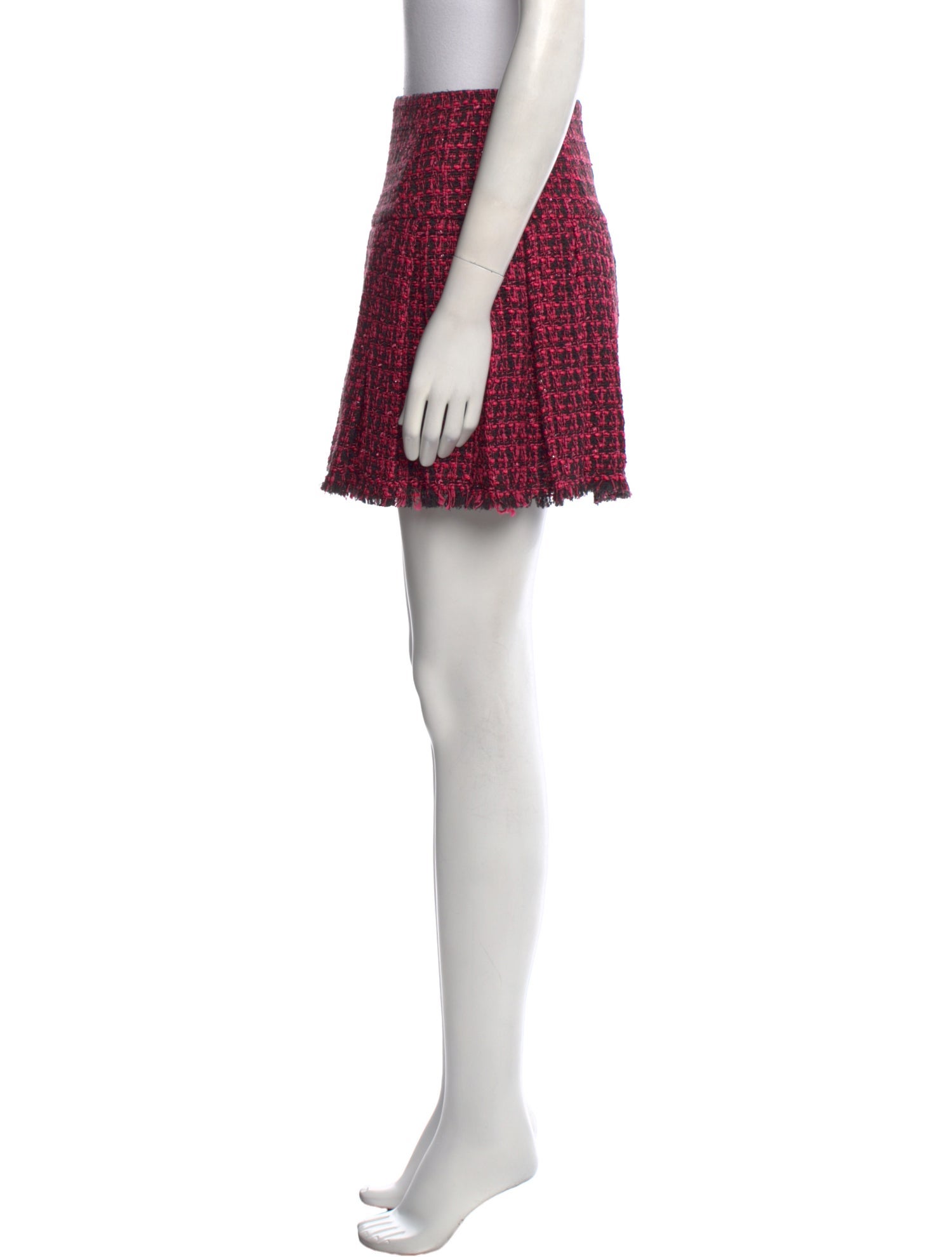 Alice + Olivia Tweed Pattern Mini Skirt
