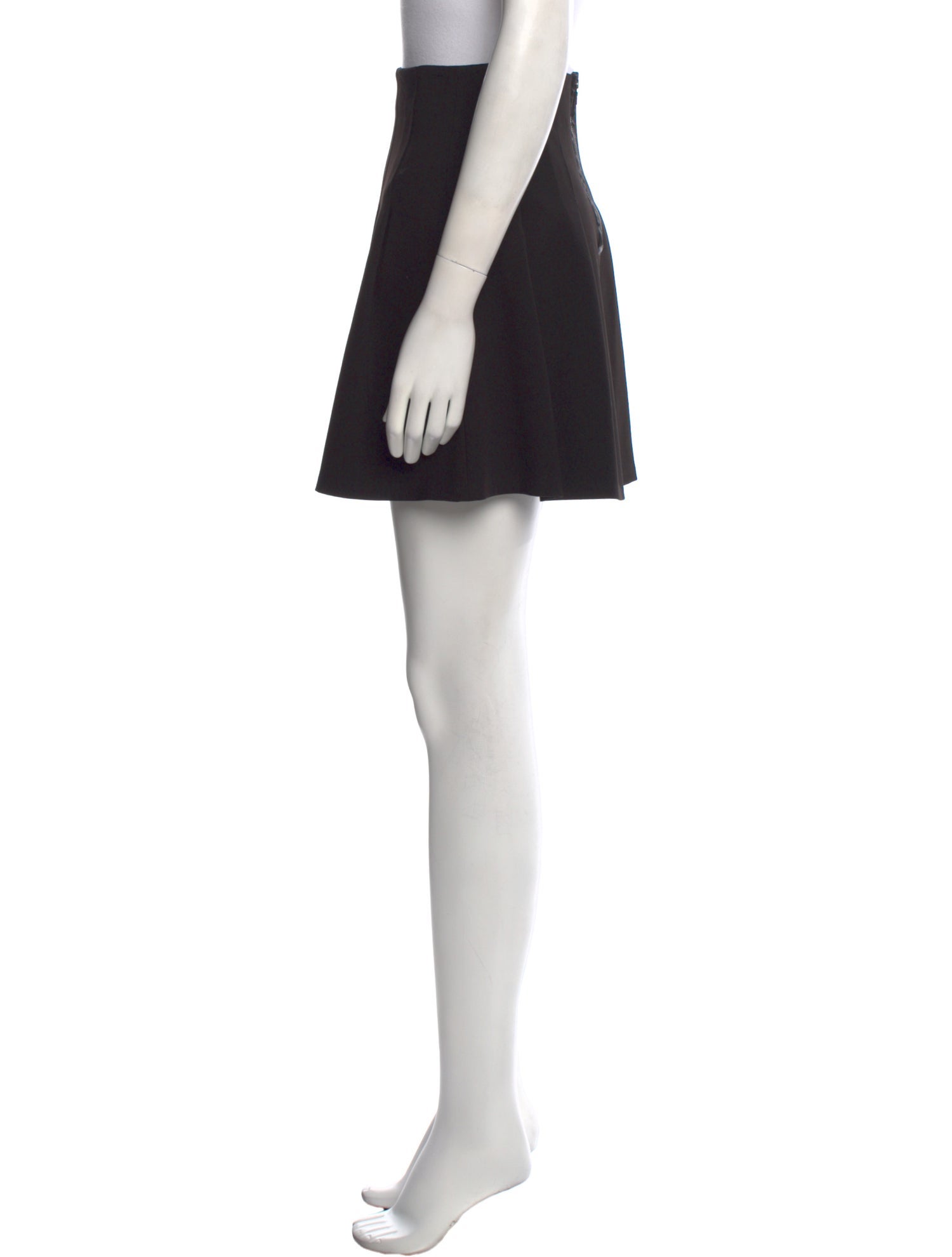 Alice + Olivia Pleated Accents Mini Skirt