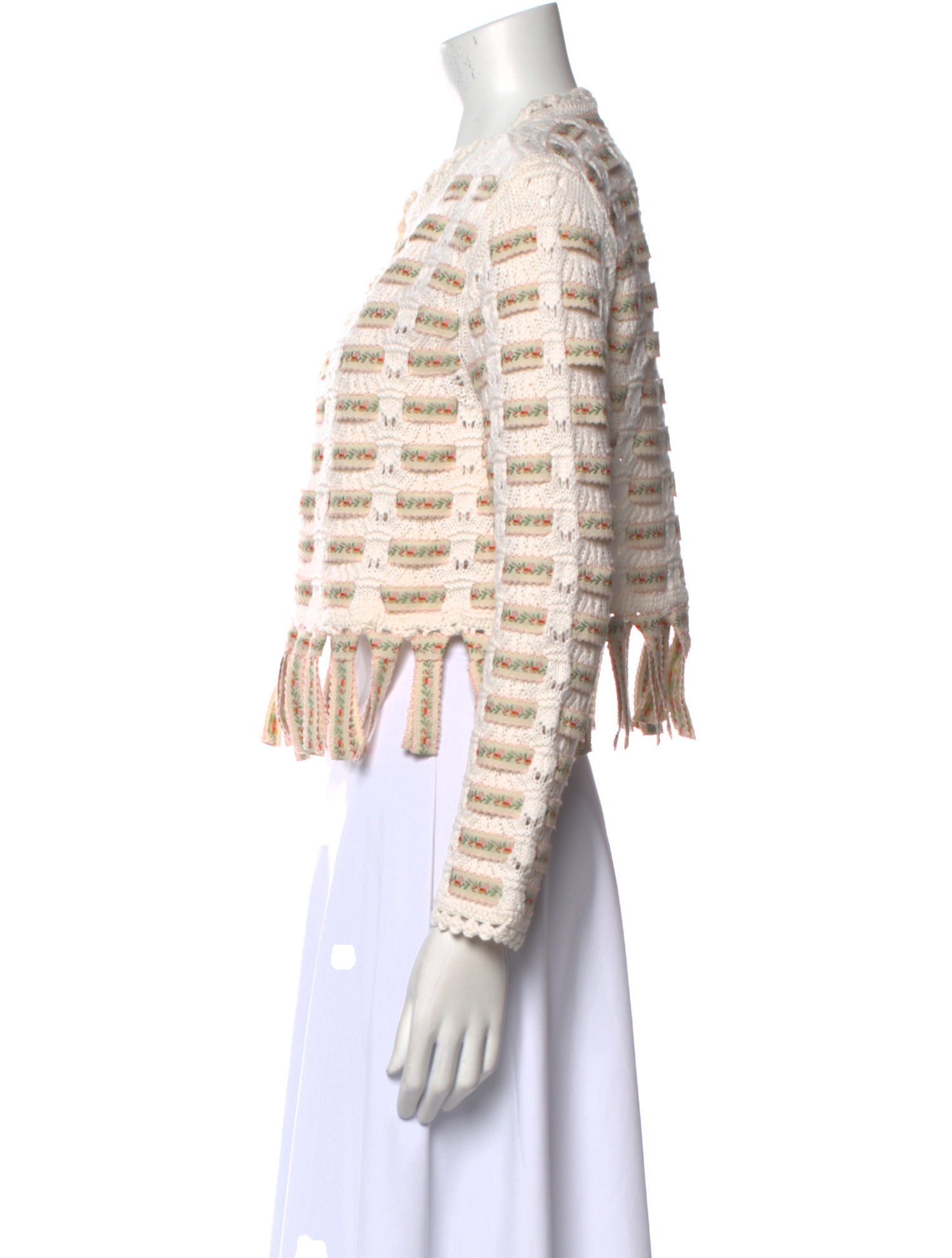 Alice + Olivia Striped Crew Neck Sweater