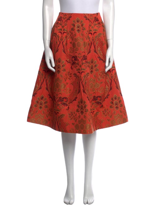 Alice + Olivia Floral Print Knee-Length Skirt