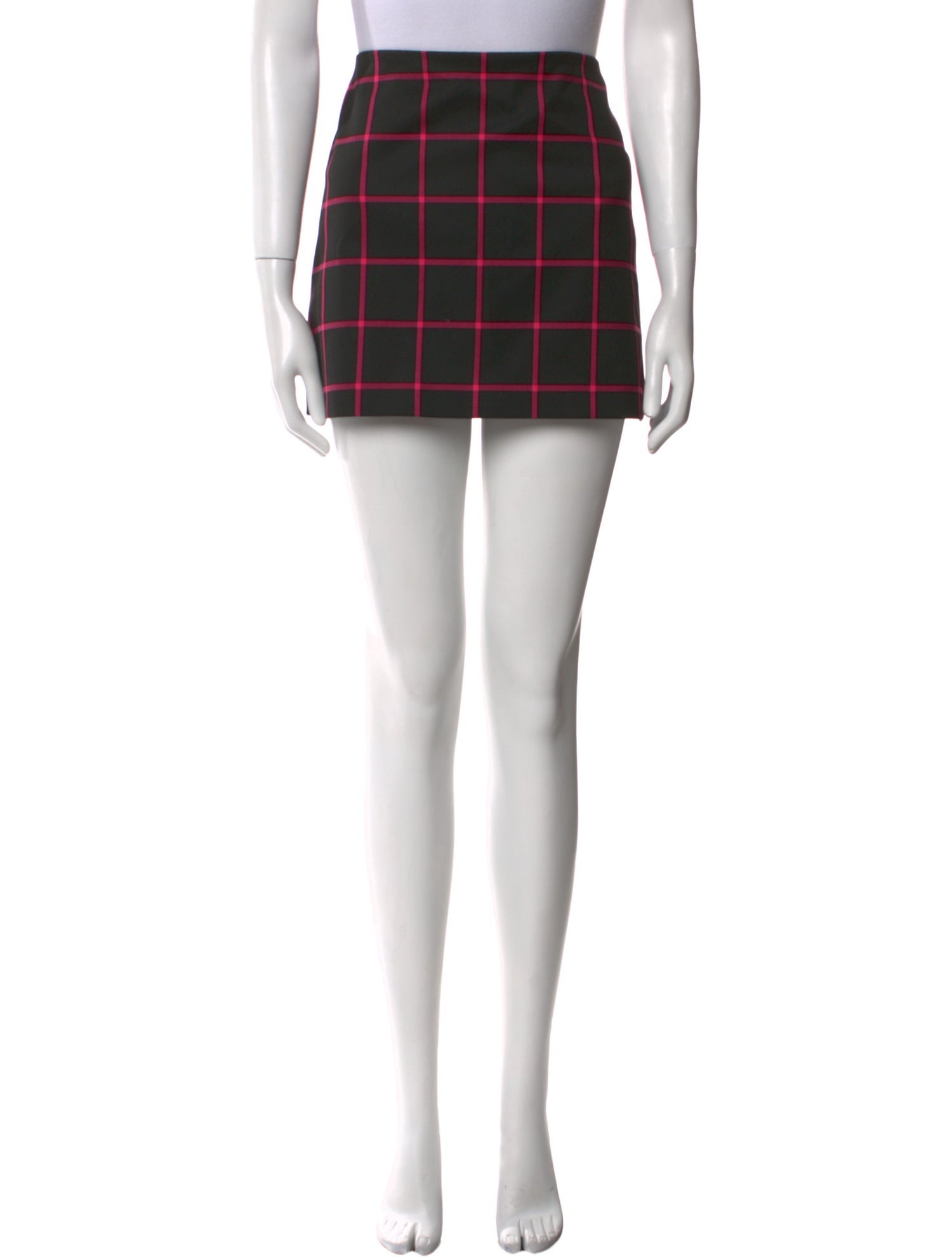Alice + Olivia Plaid Print Mini Skirt