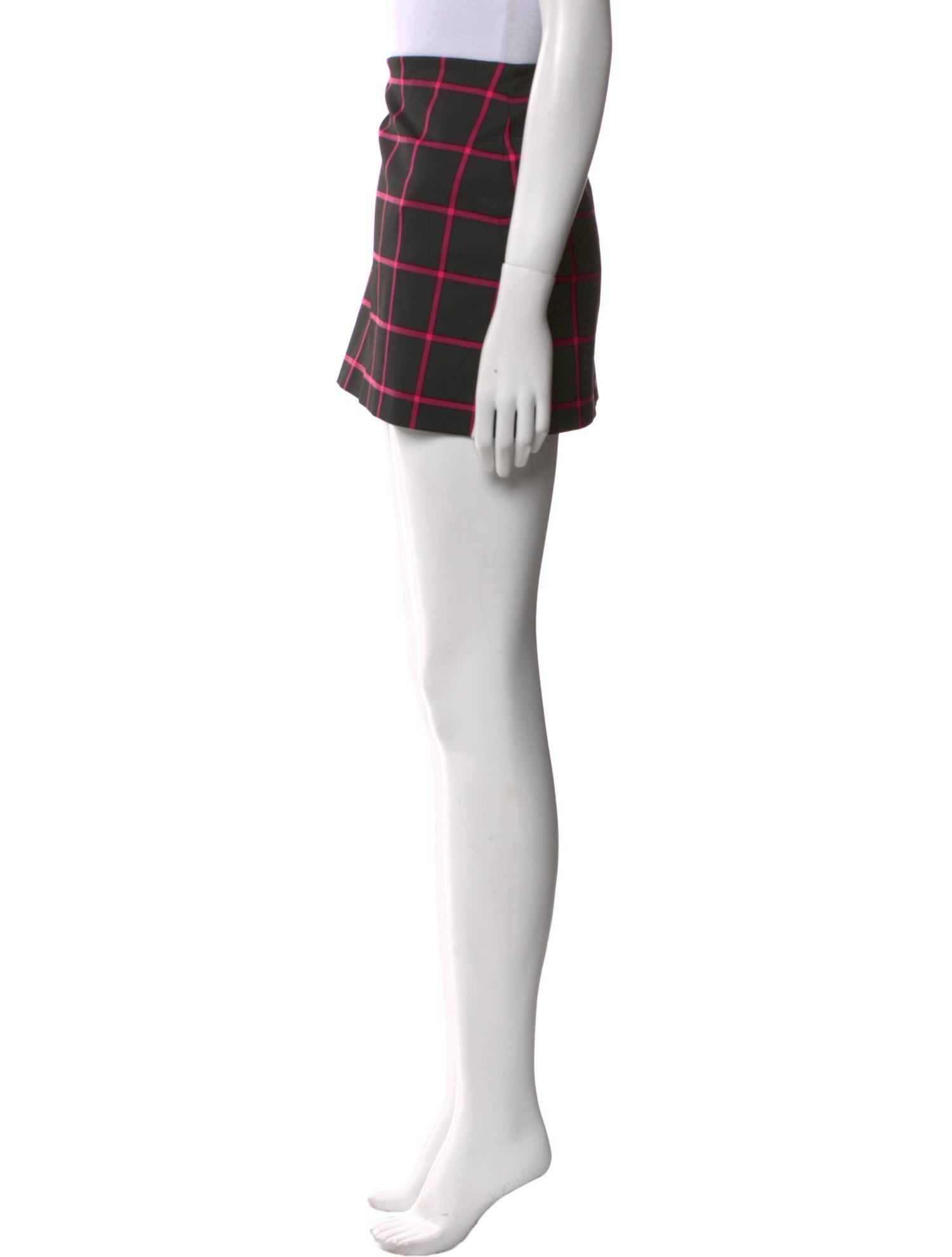 Alice + Olivia Plaid Print Mini Skirt