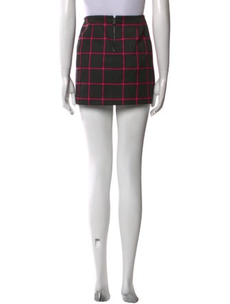Alice + Olivia Plaid Print Mini Skirt