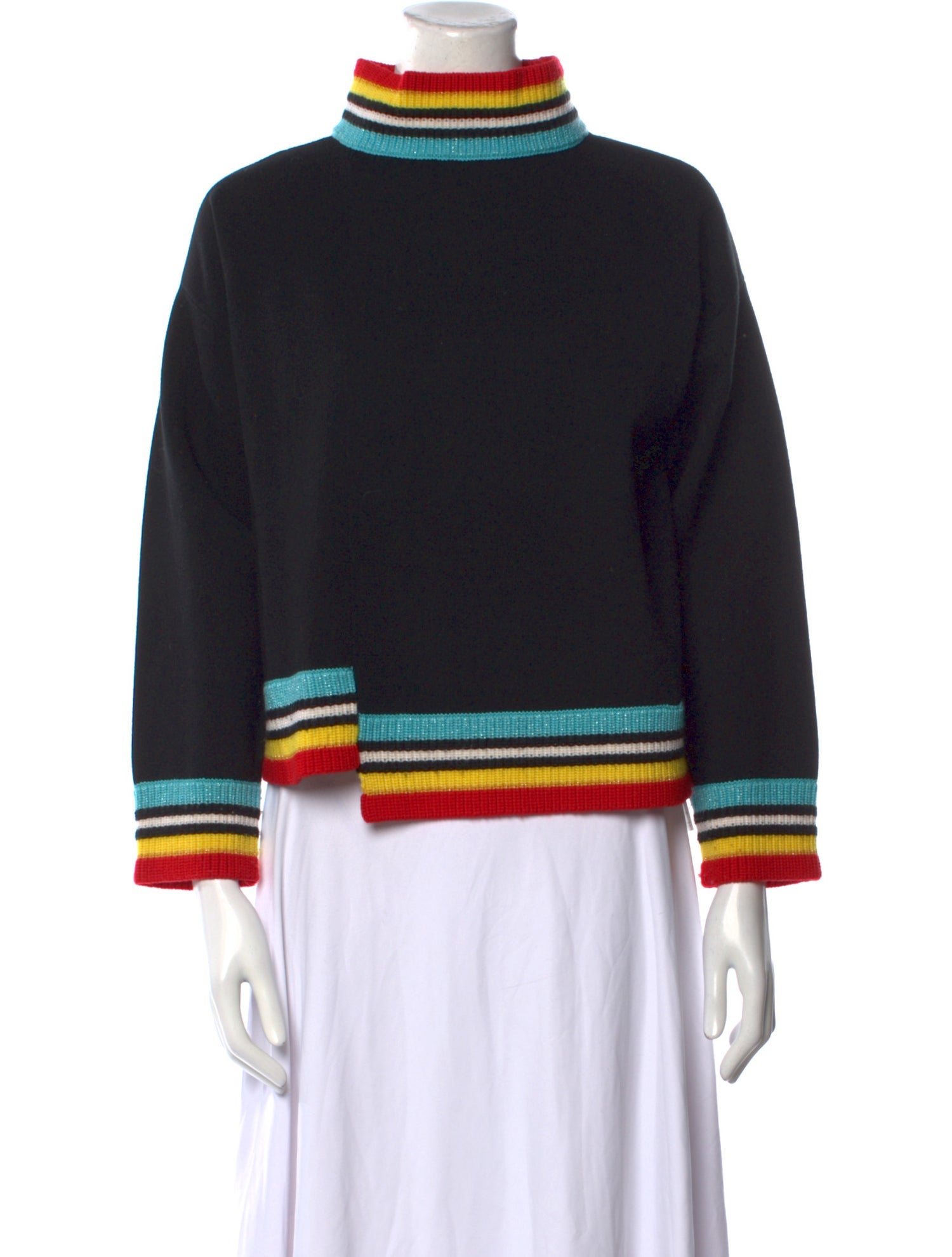 Alice + Olivia Striped Turtleneck Sweater