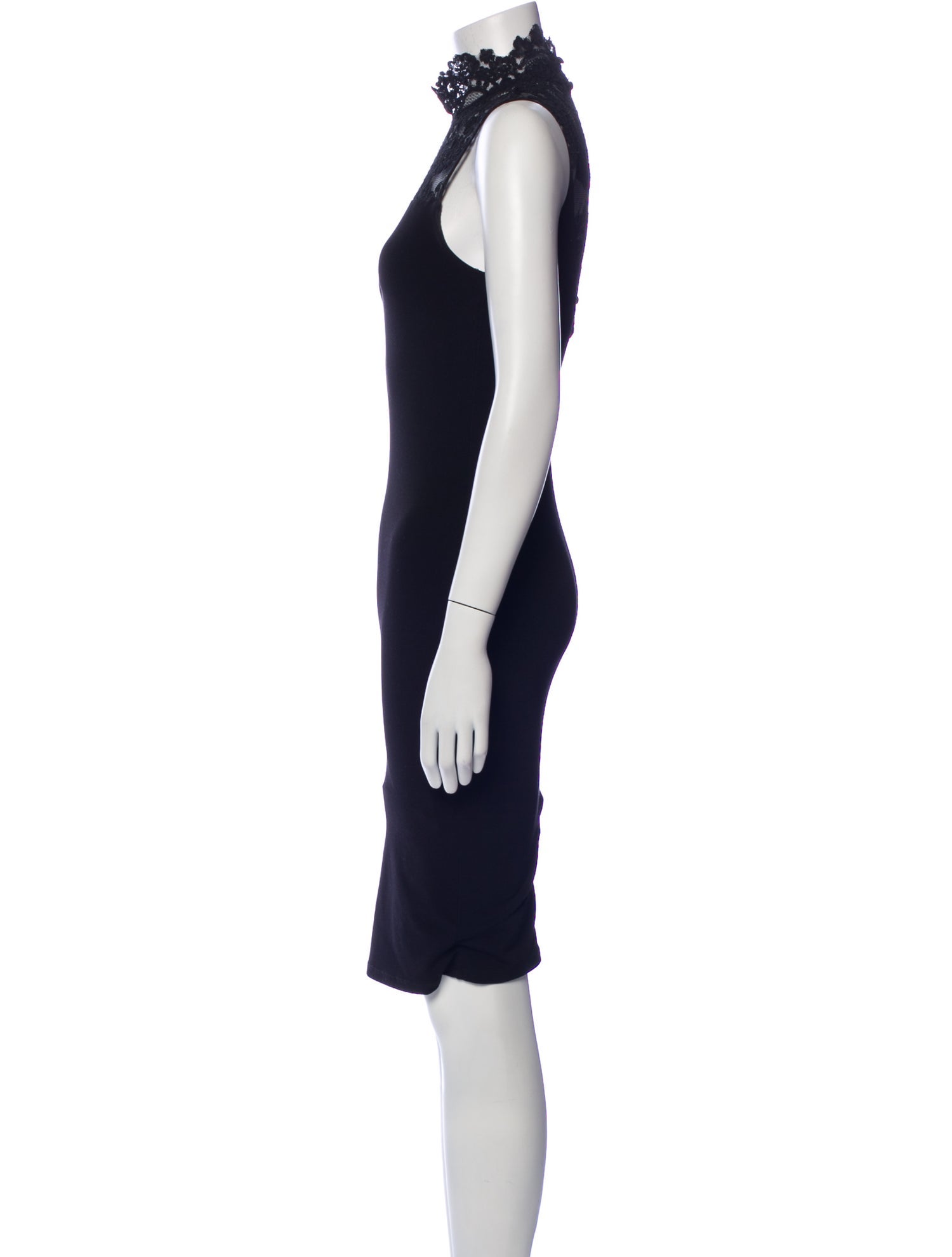 Alice + Olivia Mock Neck Midi Length Dress