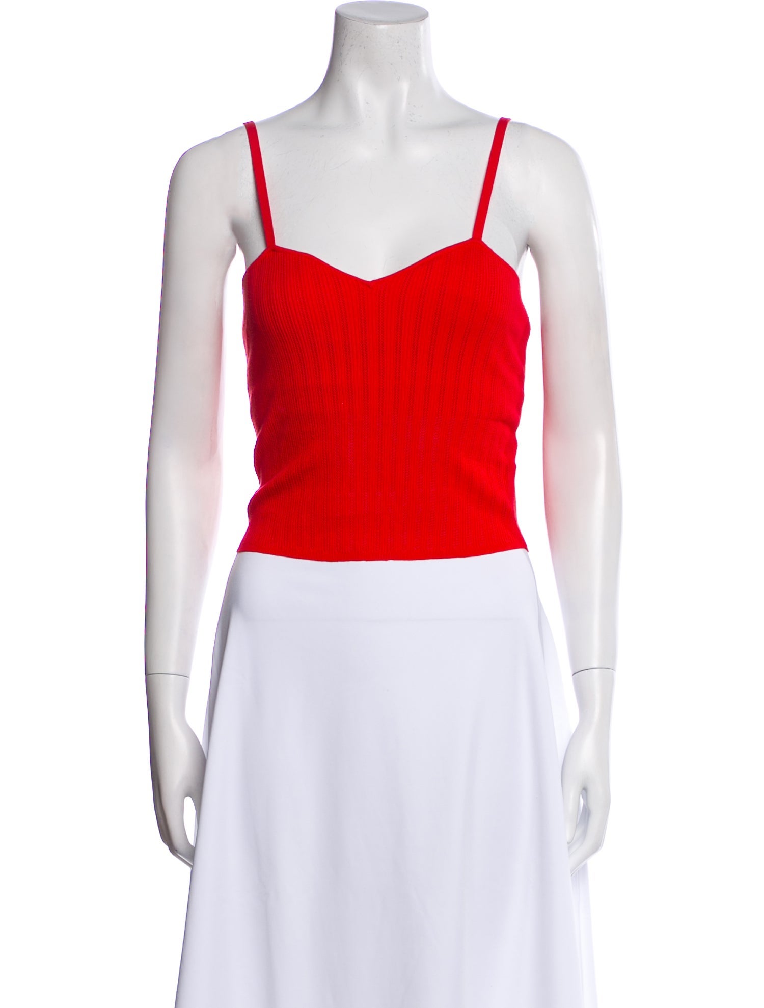 Alice + Olivia V-Neck Sleeveless Crop Top