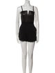Alice + Olivia Lamb Leather V-Neck Romper