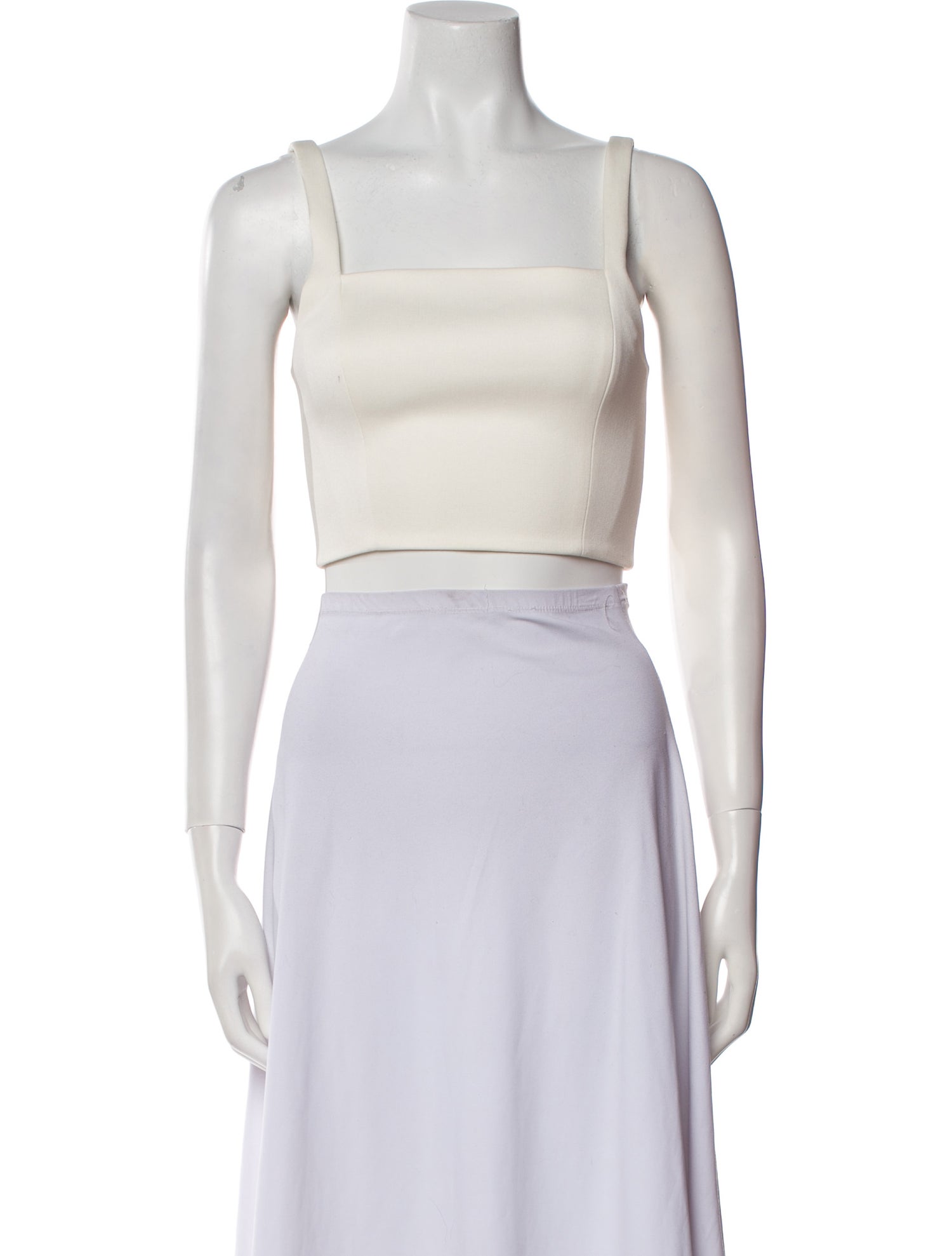 Alice + Olivia Square Neckline Sleeveless Crop Top