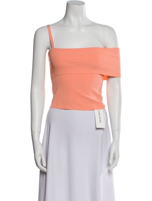 Alice + Olivia Square Neckline Short Sleeve Crop Top
