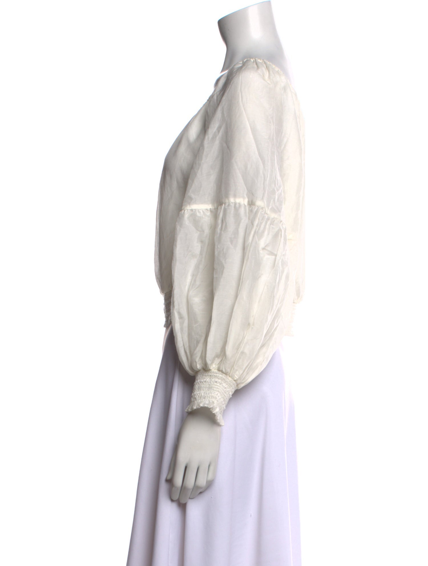 Alice + Olivia Scoop Neck Long Sleeve Top