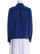 Alice + Olivia Silk Striped Button-Up Top