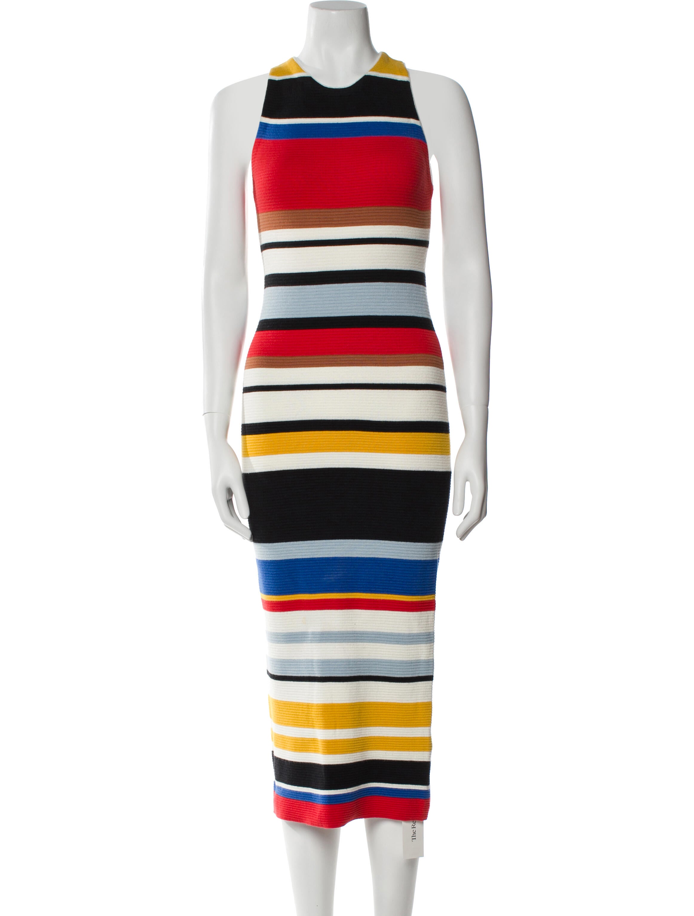 Alice + Olivia Striped Midi Length Dress