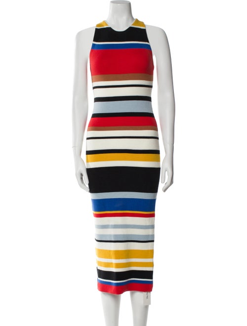 Alice + Olivia Striped Midi Length Dress