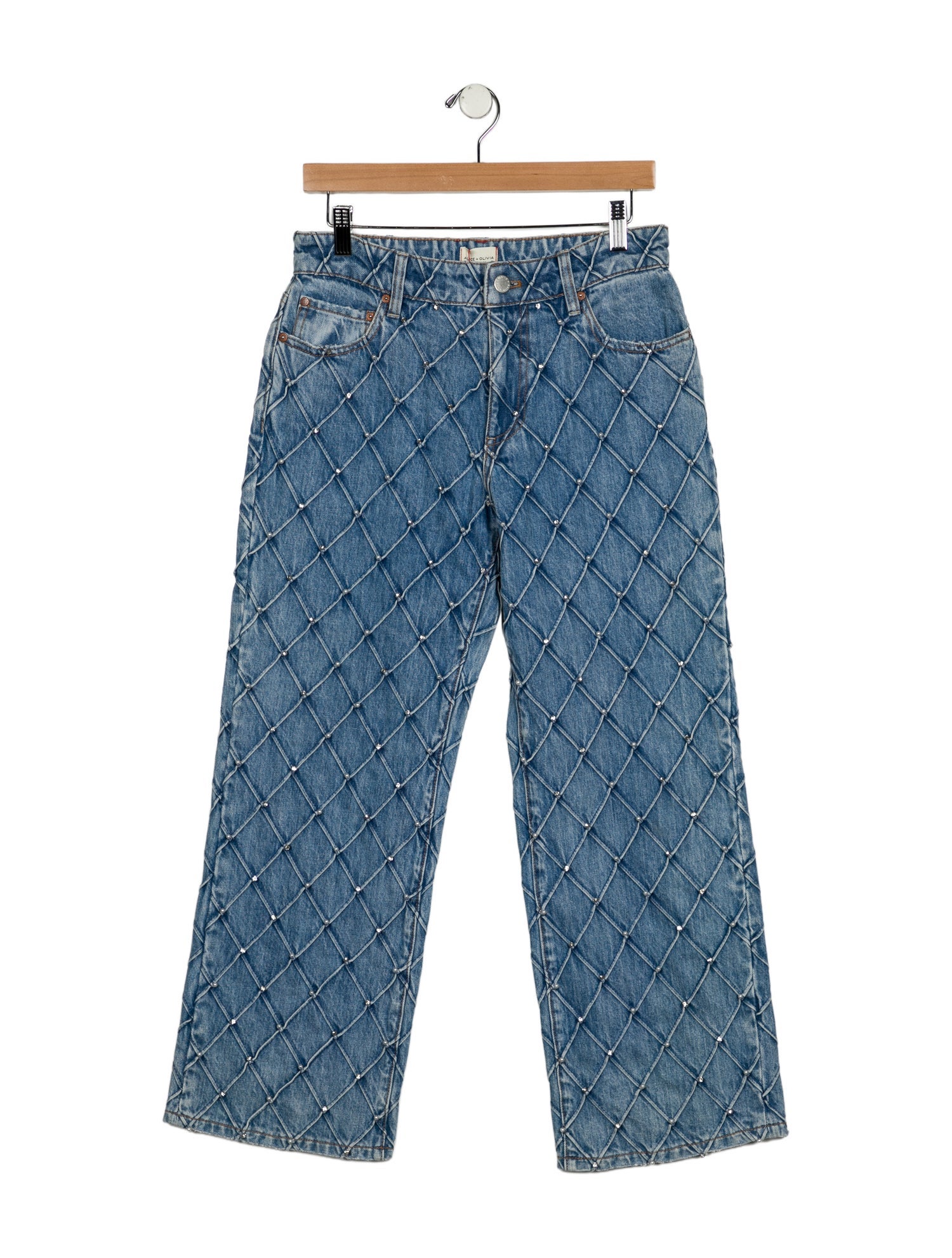 Alice + Olivia High-Rise Wide Leg Jeans