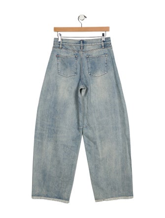 Alice + Olivia Mid-Rise Wide Leg Jeans