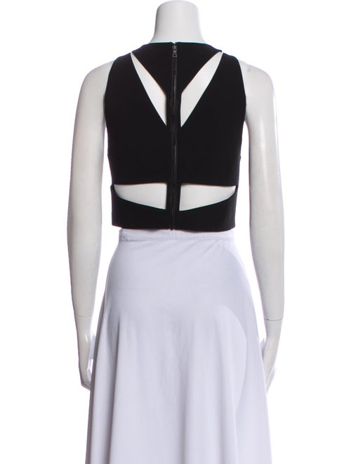 Alice + Olivia Crew Neck Sleeveless Crop Top