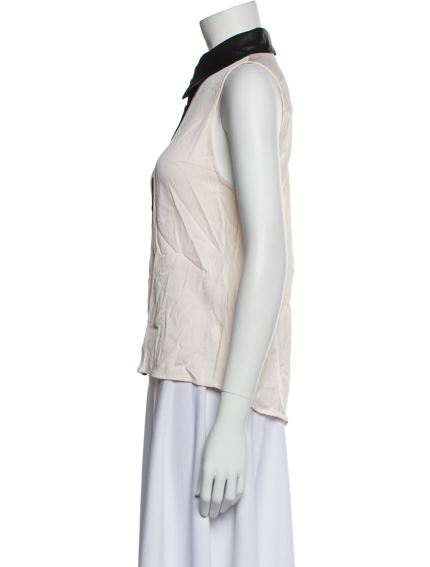 Alice + Olivia Silk Sleeveless Button-Up Top