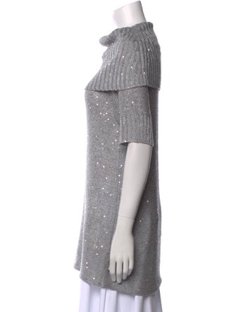 Alice + Olivia Cowl Neck Short Sleeve Tunic