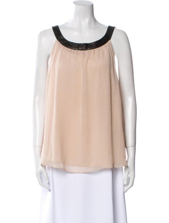 Alice + Olivia Scoop Neck Sleeveless Blouse
