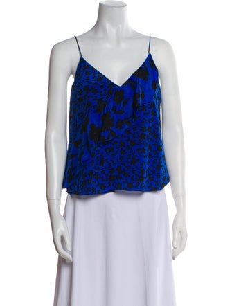 Alice + Olivia Silk Floral Print Top