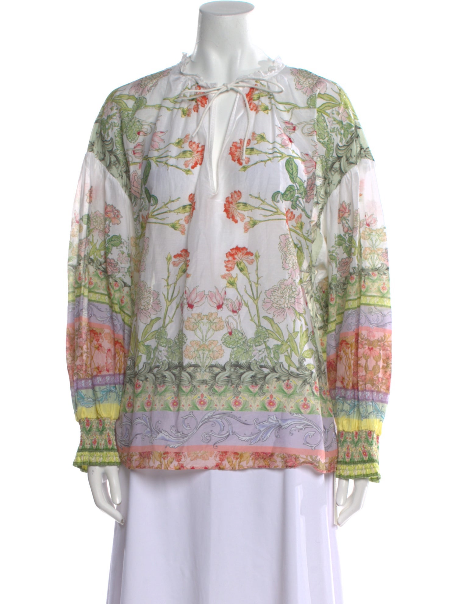 Alice + Olivia Floral Print Crew Neck Sweatshirt