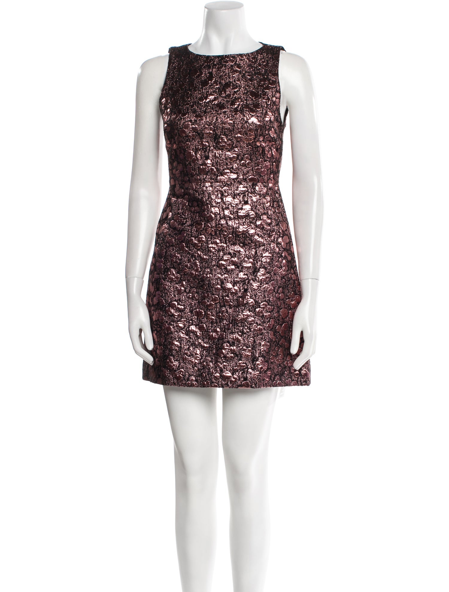 Alice + Olivia Bateau Neckline Mini Dress