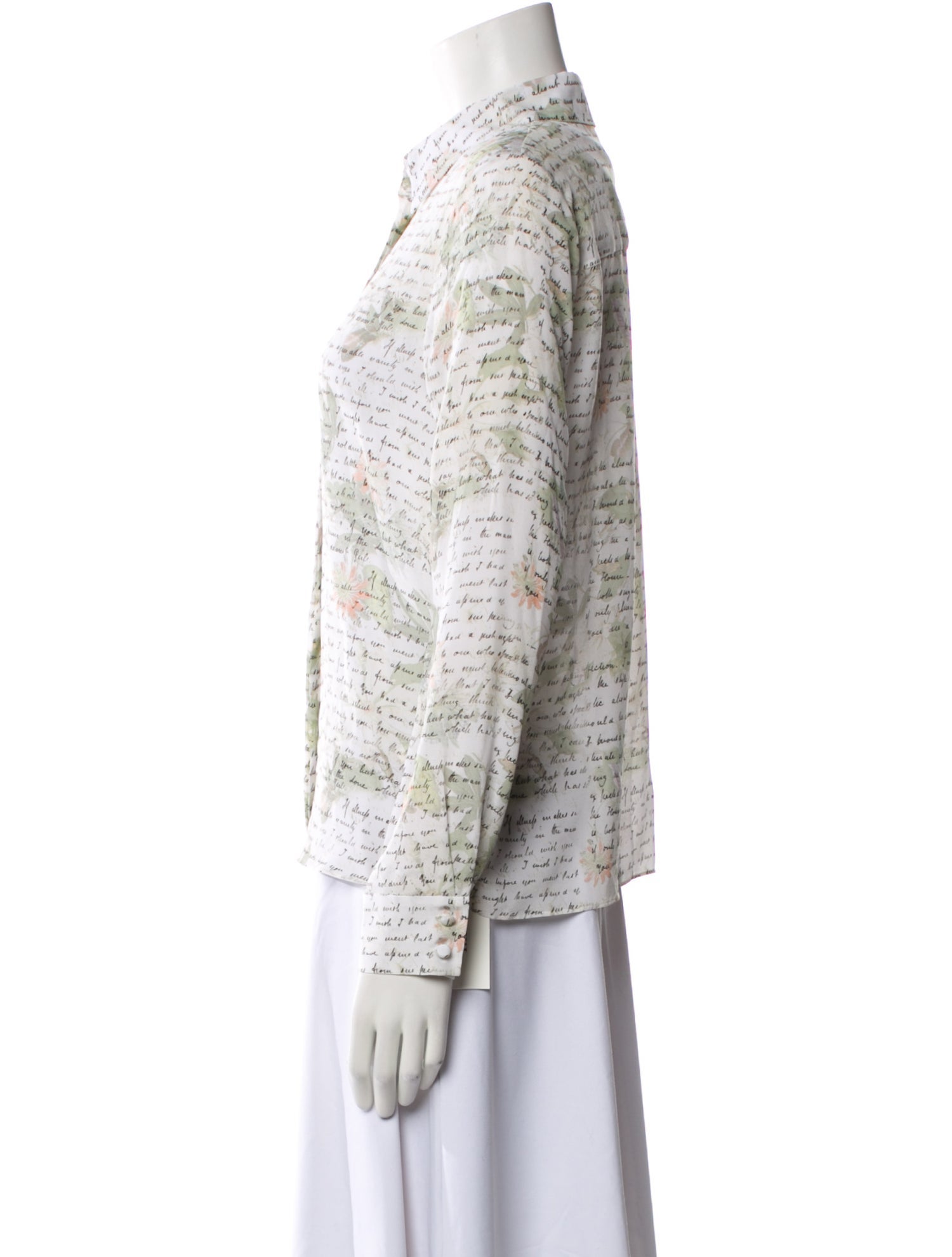 Alice + Olivia Silk Printed Button-Up Top