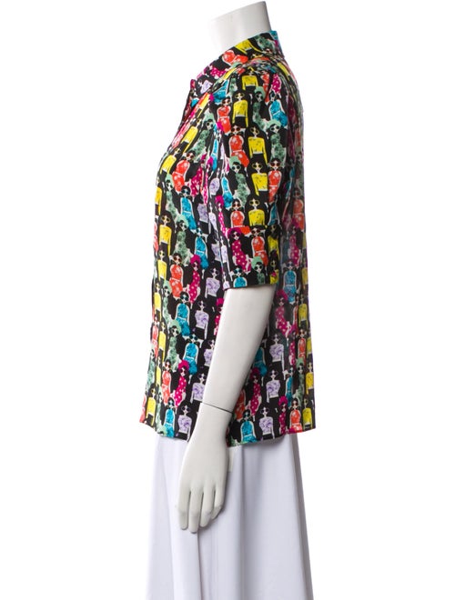 Alice + Olivia Silk Floral Print Blouse