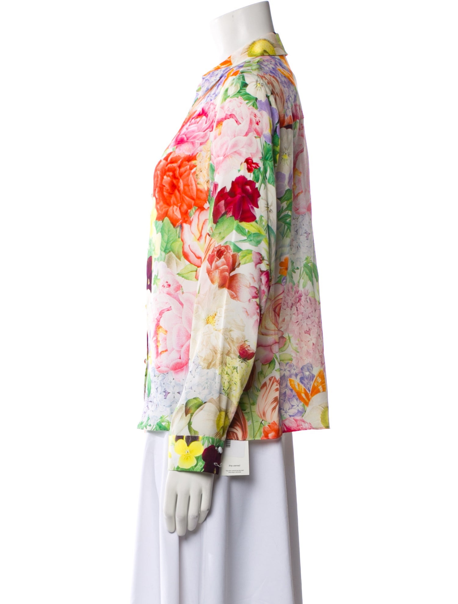 Alice + Olivia Silk Floral Print Blouse