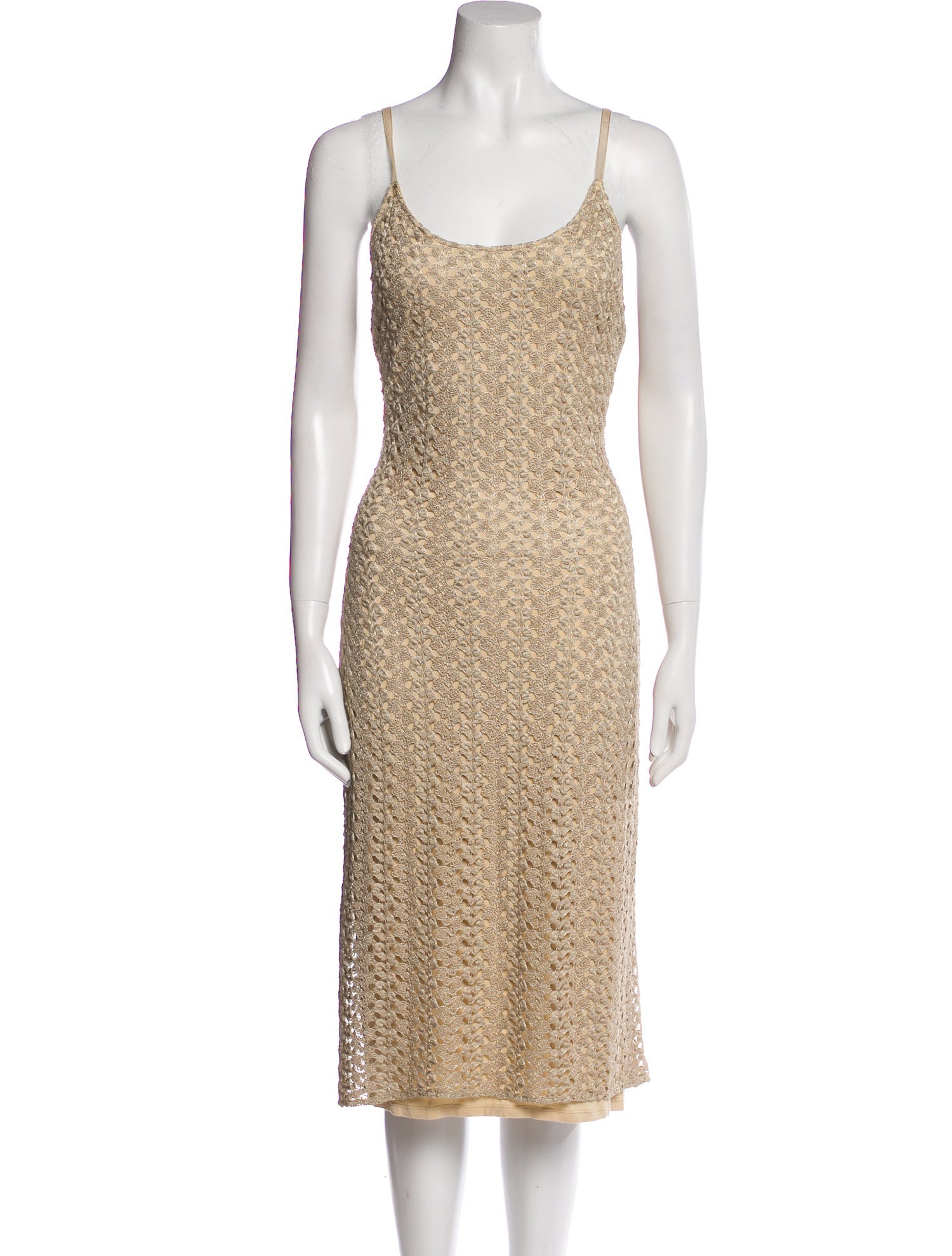 Alice + Olivia Scoop Neck Midi Length Dress