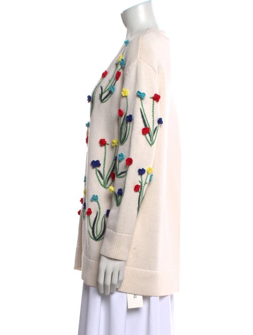 Alice + Olivia Printed V-Neck Sweater