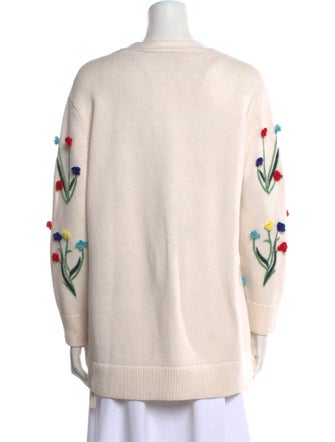Alice + Olivia Printed V-Neck Sweater