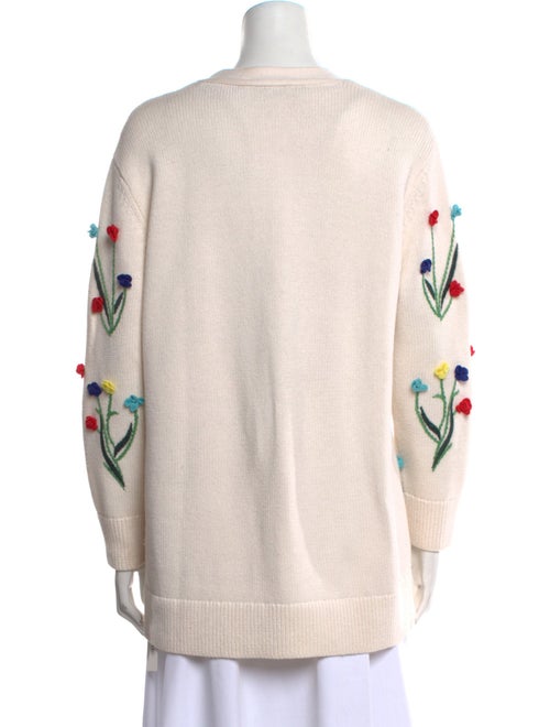 Alice + Olivia Printed V-Neck Sweater