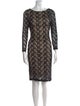 Alice + Olivia Lace Pattern Knee-Length Dress