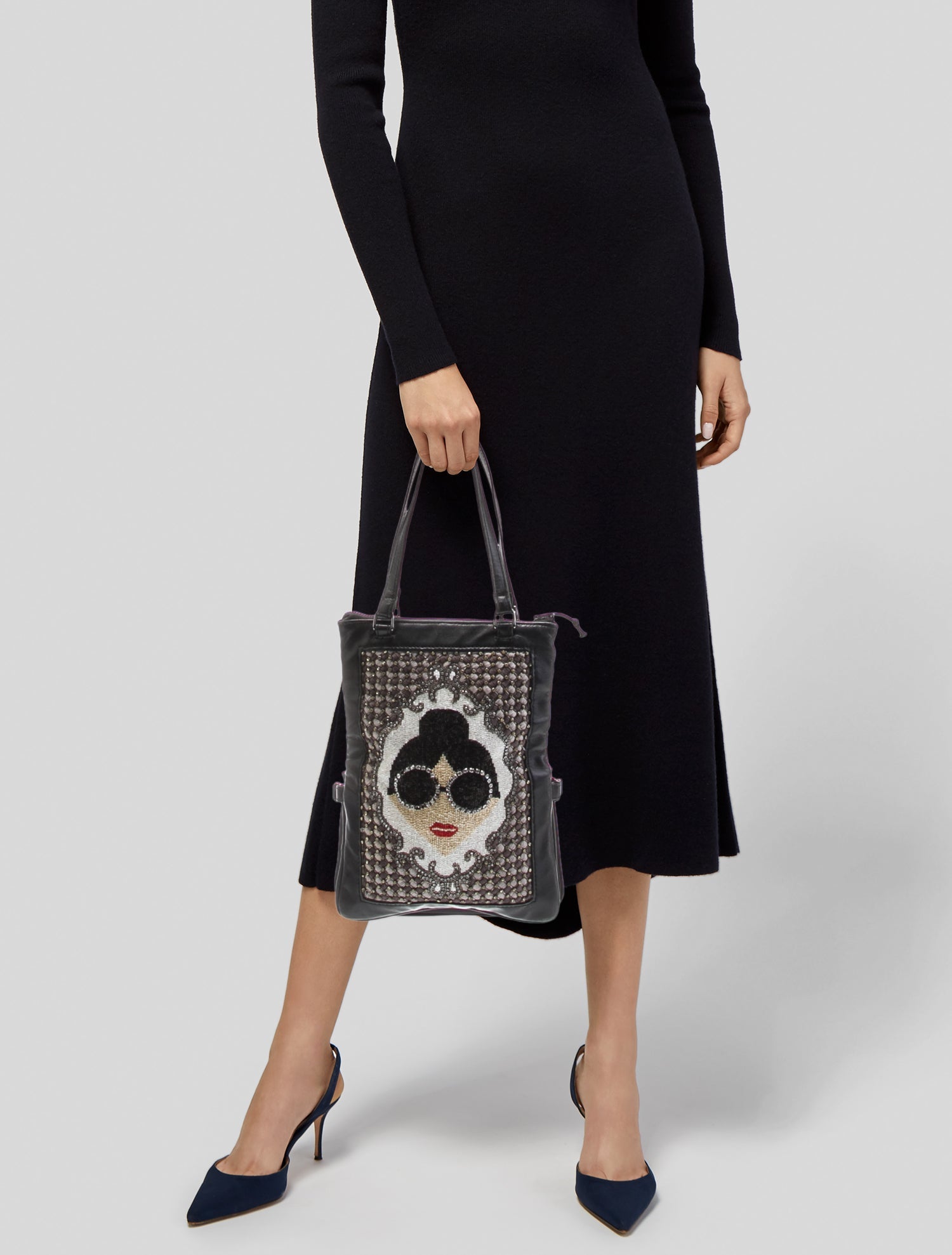 Alice + Olivia Leather Top Handle Bag