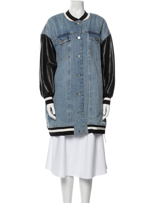 Alice + Olivia Colorblock Pattern Denim Jacket