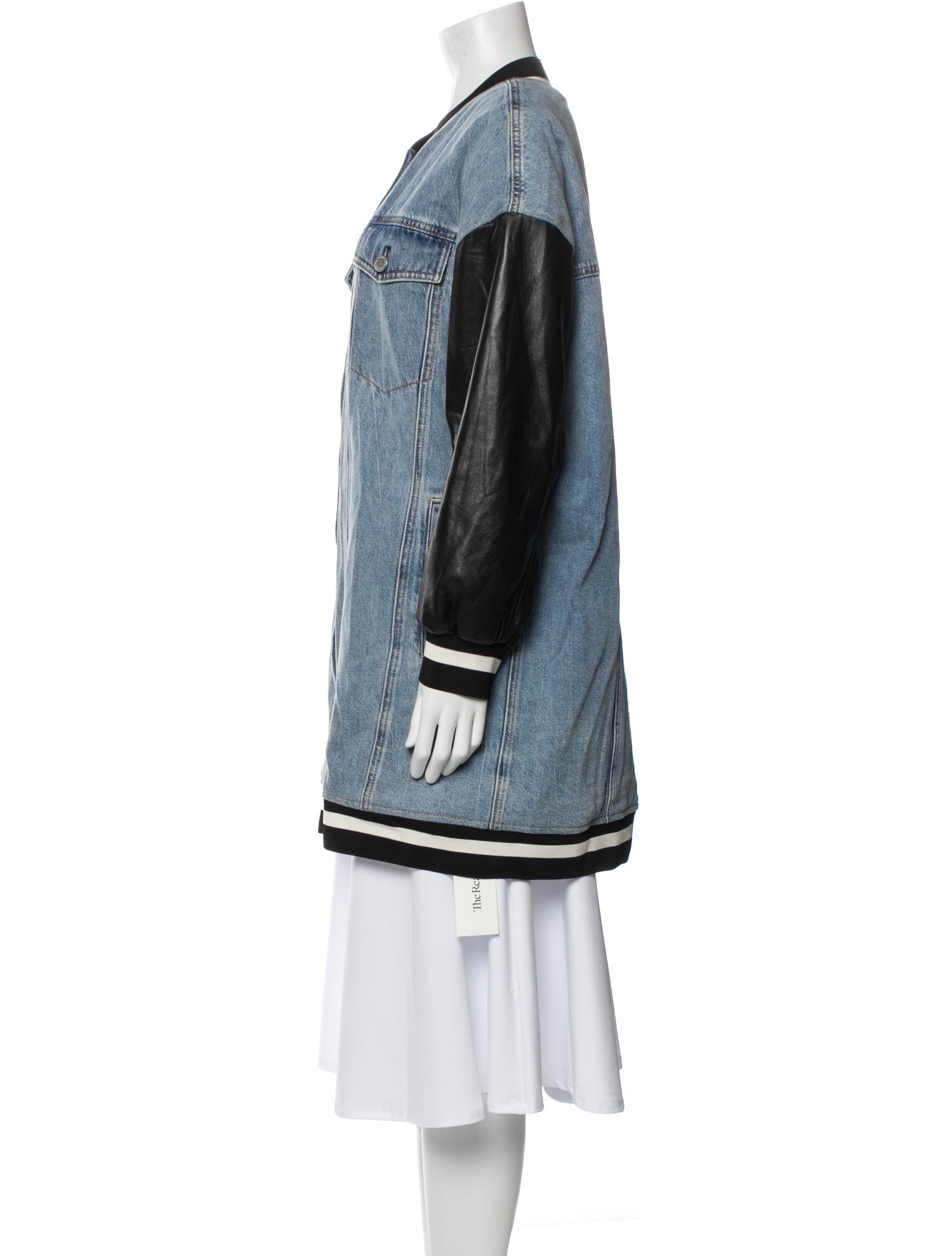 Alice + Olivia Colorblock Pattern Denim Jacket