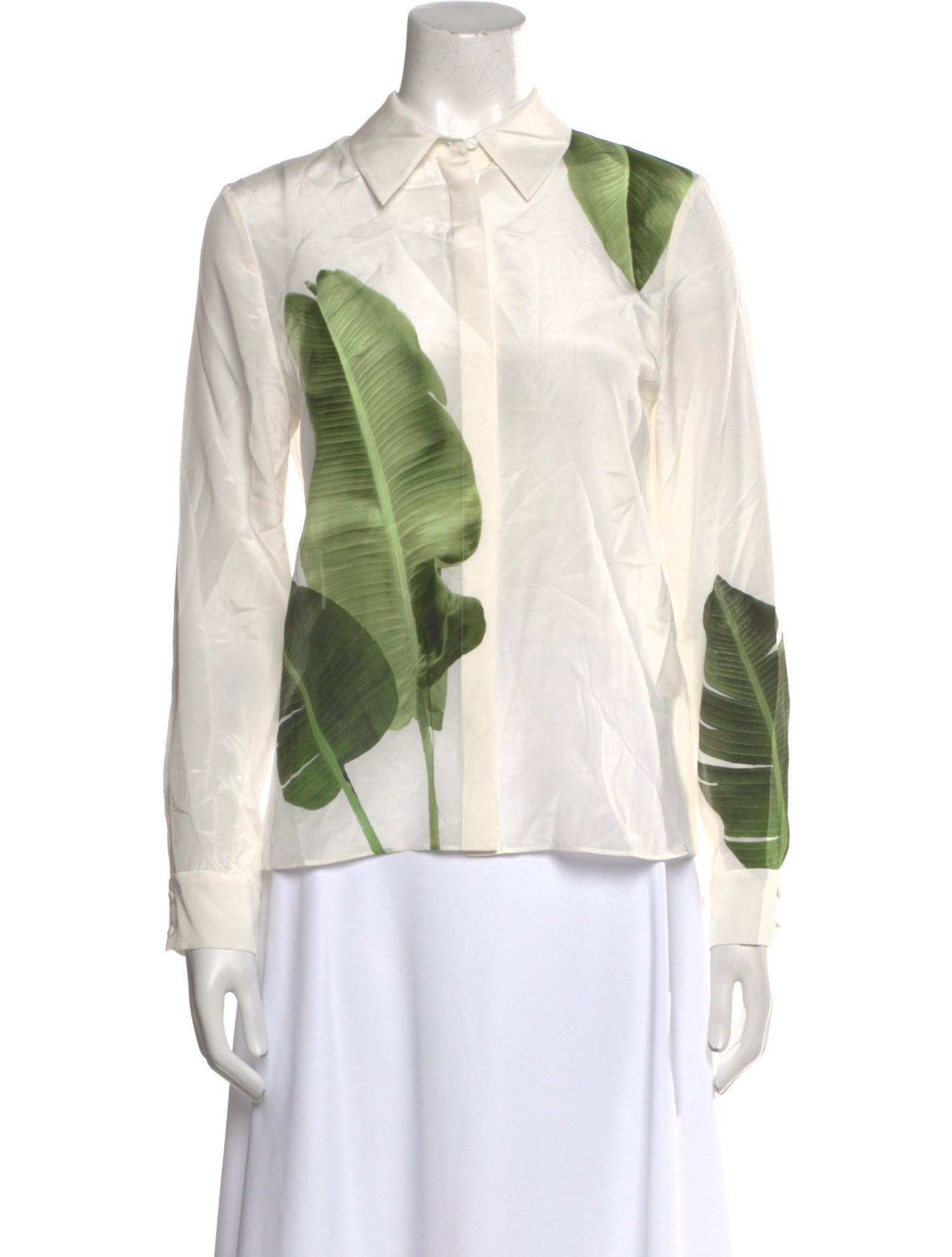 Alice + Olivia Silk Printed Button-Up Top w/ Tags