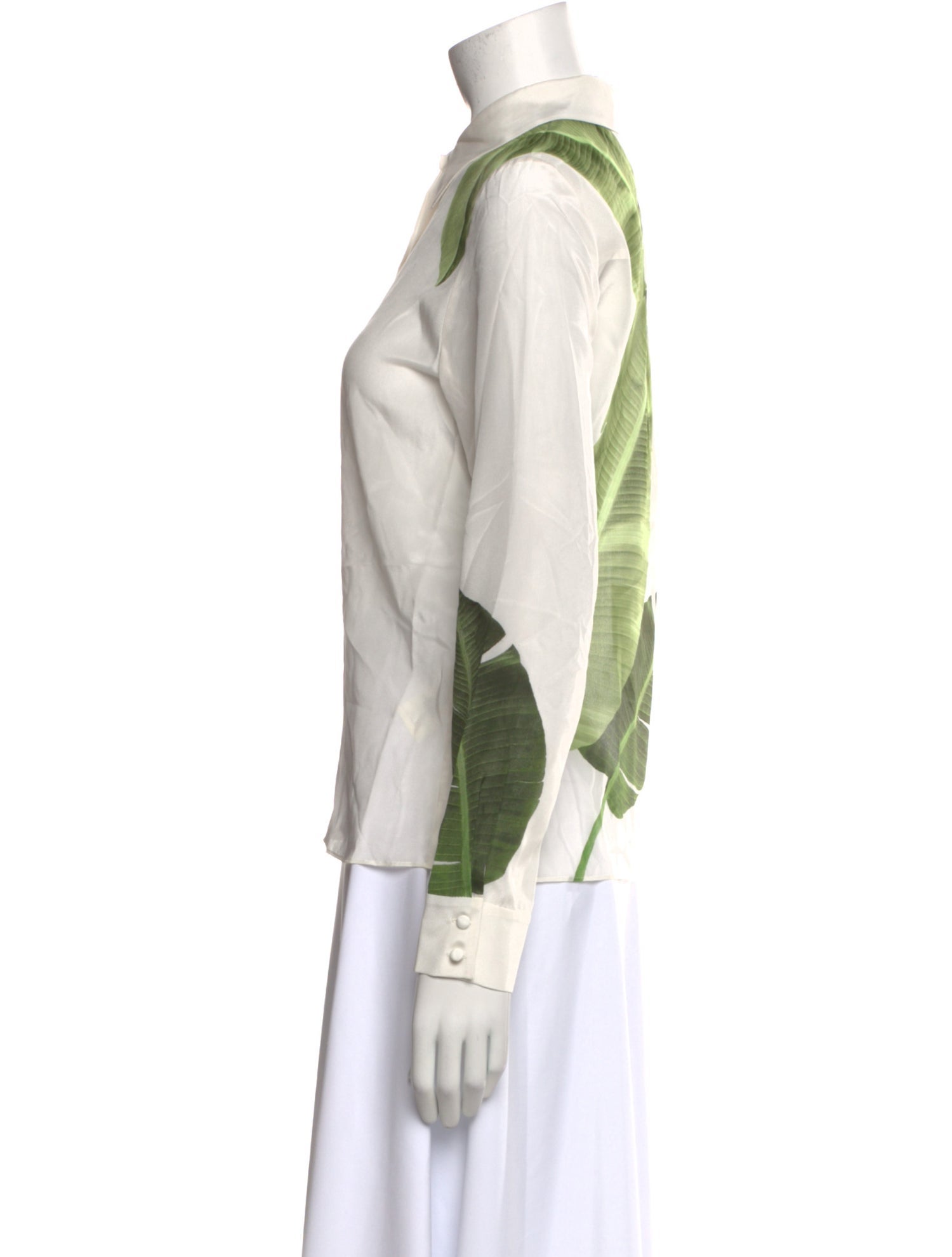 Alice + Olivia Silk Printed Button-Up Top w/ Tags