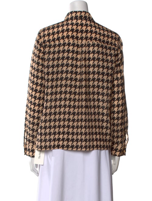 Alice + Olivia Silk Printed Button-Up Top