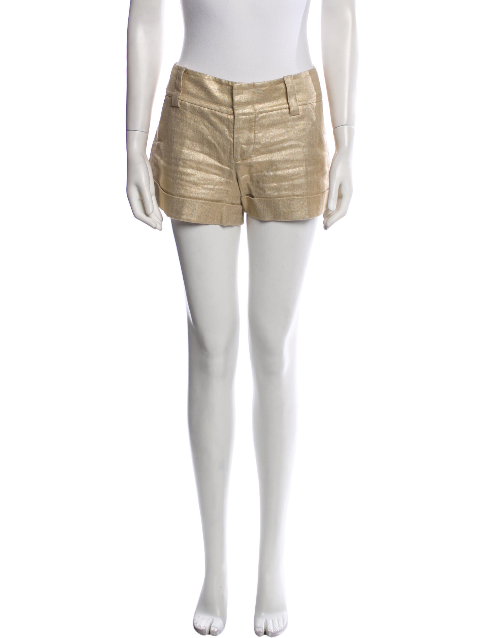 Alice + Olivia Linen Mini Shorts