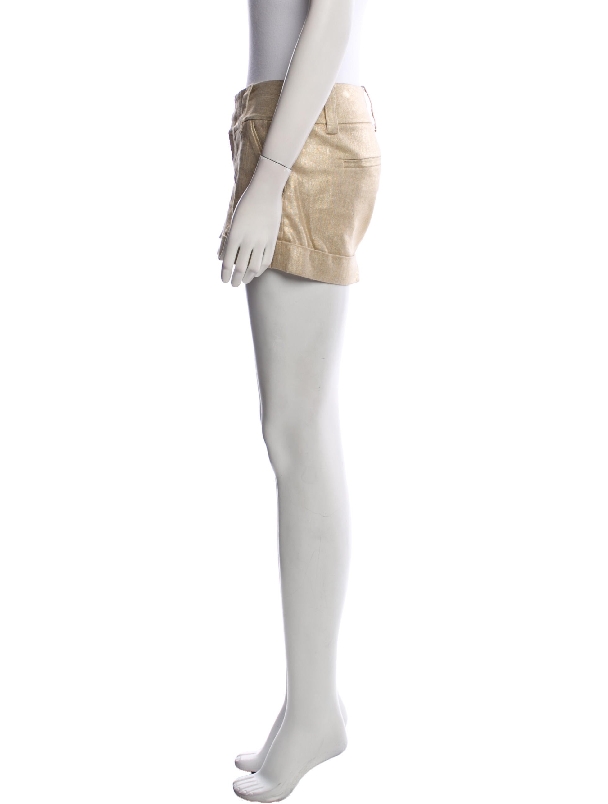 Alice + Olivia Linen Mini Shorts